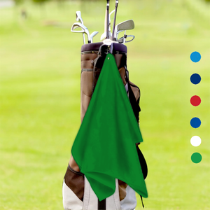 Large Terry Velour Golf Towel: Center Grommet & Hook.