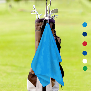 Large Terry Velour Golf Towel: Center Grommet & Hook.