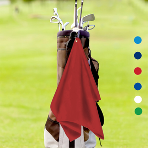Large Terry Velour Golf Towel: Center Grommet & Hook.
