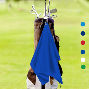 Large Terry Velour Golf Towel: Center Grommet & Hook.