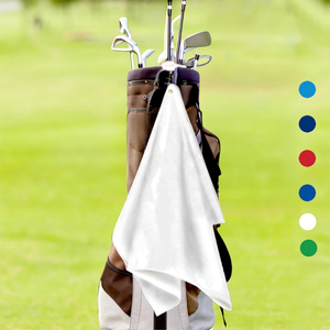 Large Terry Velour Golf Towel: Center Grommet & Hook.