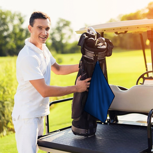 Small Microfiber Waffle Golf Towel: Corner Grommet & Hook Pack of 3.