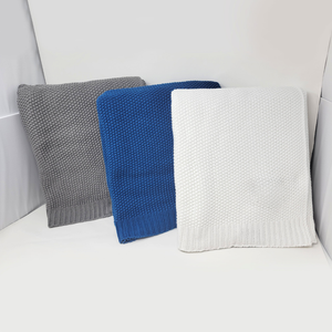Alieh's Crochet Knit Throw: Soft, Crochet Hemmed.