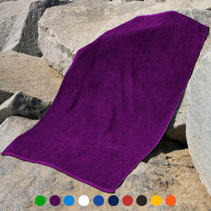 Jewel Collection Beach Towel: 100% Cotton Velour (0.83lb).