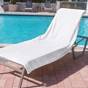 Diamond Collection Beach Towel: White, 100% Cotton (1.42lbs).