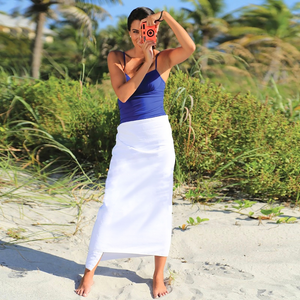 Diamond Collection Beach Towel: White, 100% Cotton (1.42lbs).