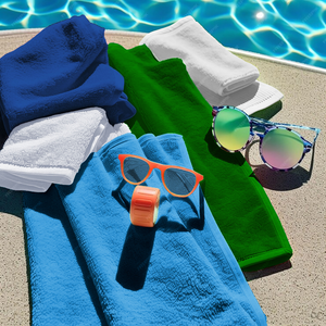 Platinum Collection Beach Towel: 100% Cotton Terry Velour.