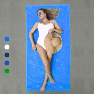Platinum Collection Beach Towel: 100% Cotton Terry Velour.