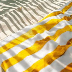 Standard Cabana Beach Towel: 100% Cotton Terry Velour.