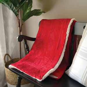 Luxury Sherpa Throw – Plush Holiday Blanket for Winter Gifts.
