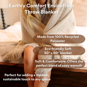 Earthly Comfort EnviroFibr Throw: 100% Recycled Polyester.
