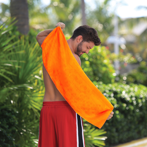 Fitness Towel: 100% Cotton Terry Velour Pack of 2.