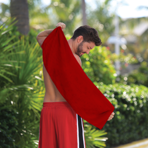 Fitness Towel: 100% Cotton Terry Velour Pack of 2.