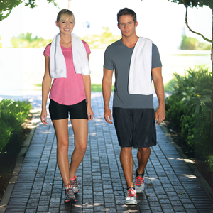 Fitness Towel: 100% Cotton Terry Velour Pack of 2.
