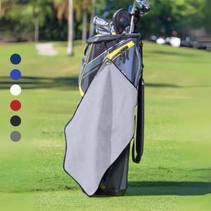 Medium Microfiber Waffle Golf Towel: Corner Grommet & Hook Pack of 2.