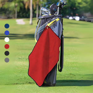 Medium Microfiber Waffle Golf Towel: Corner Grommet & Hook Pack of 2.