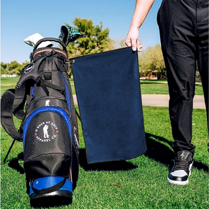Medium Microfiber Waffle Golf Towel: Corner Grommet & Hook Pack of 2.
