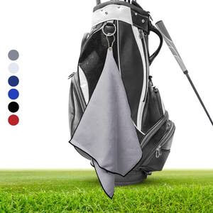 Large Microfiber Waffle Golf Towel: Center Grommet & Hook.