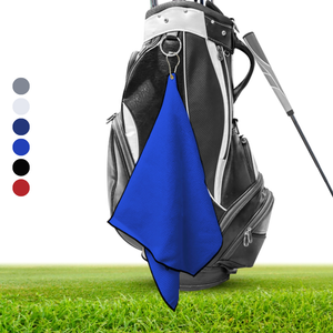 Large Microfiber Waffle Golf Towel: Center Grommet & Hook.