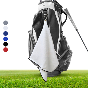 Large Microfiber Waffle Golf Towel: Center Grommet & Hook.