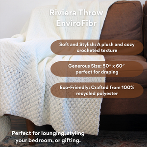 Riviera Throw EnviroFibr: 100% Polyester.