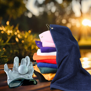 Small Jewel Velour Golf Towel: Corner Grommet & Hook Pack of 6.