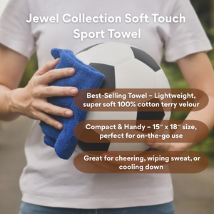 Jewel Collection Soft Touch Rally Towel: Plush Velour Pack of 8.