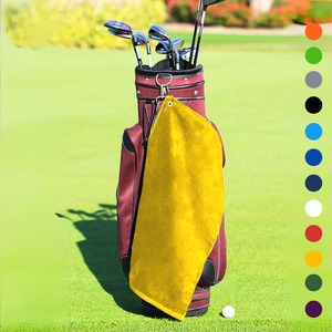 Medium Diamond Velour Golf Towel: Corner Grommet & Hook Pack of 4.