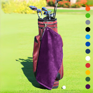 Medium Diamond Velour Golf Towel: Corner Grommet & Hook Pack of 4.