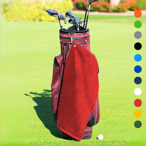 Medium Diamond Velour Golf Towel: Corner Grommet & Hook Pack of 4.