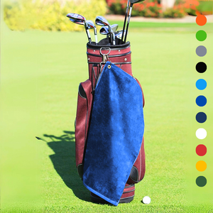 Medium Diamond Velour Golf Towel: Corner Grommet & Hook Pack of 4.