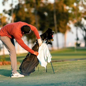 Medium Diamond Velour Golf Towel: Corner Grommet & Hook Pack of 4.