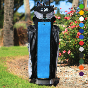Tri-Fold Diamond Velour Golf Towel: Grommet & Hook Pack of 3.