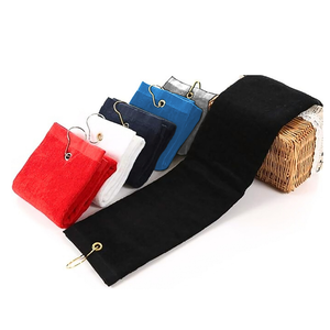 Tri-Fold Diamond Velour Golf Towel: Grommet & Hook Pack of 3.