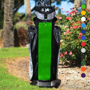 Tri-Fold Diamond Velour Golf Towel: Grommet & Hook Pack of 3.