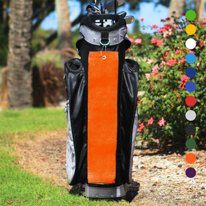 Tri-Fold Diamond Velour Golf Towel: Grommet & Hook Pack of 3.