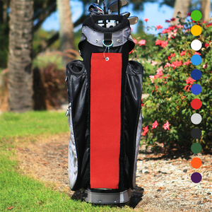 Tri-Fold Diamond Velour Golf Towel: Grommet & Hook Pack of 3.