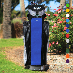 Tri-Fold Diamond Velour Golf Towel: Grommet & Hook Pack of 3.
