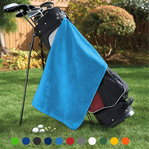 Platinum Velour Golf Towel Corner Grommet & Hook Pack of 3.