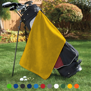 Platinum Velour Golf Towel Corner Grommet & Hook Pack of 3.