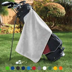 Platinum Velour Golf Towel Corner Grommet & Hook Pack of 3.