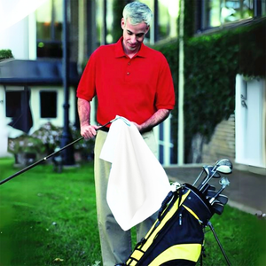 Platinum Velour Golf Towel Corner Grommet & Hook Pack of 3.