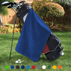 Platinum Velour Golf Towel Corner Grommet & Hook Pack of 3.