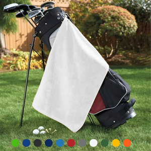 Platinum Velour Golf Towel Corner Grommet & Hook Pack of 3.