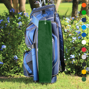 Tri-Fold Platinum Velour Golf Towel: Grommet & Hook - Pack of 3.