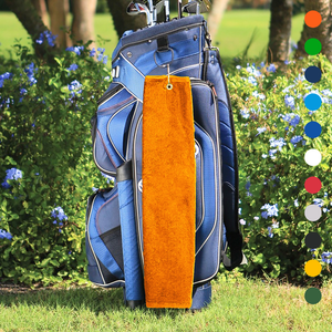 Tri-Fold Platinum Velour Golf Towel: Grommet & Hook - Pack of 3.